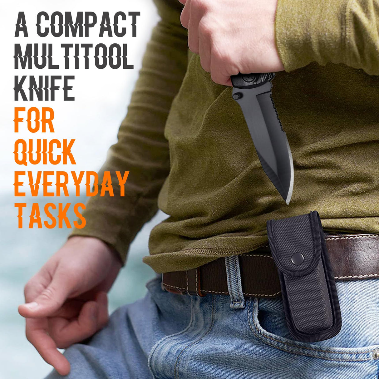 Gift for Dad, Multitool Knife BEST DAD EVER for Camping, Fathers Day Christmas Unique Dad Gifts, Dads Birthday Gift from Daughter Son, Christmas Ideal Presents for Dads, Gadget Present for Father