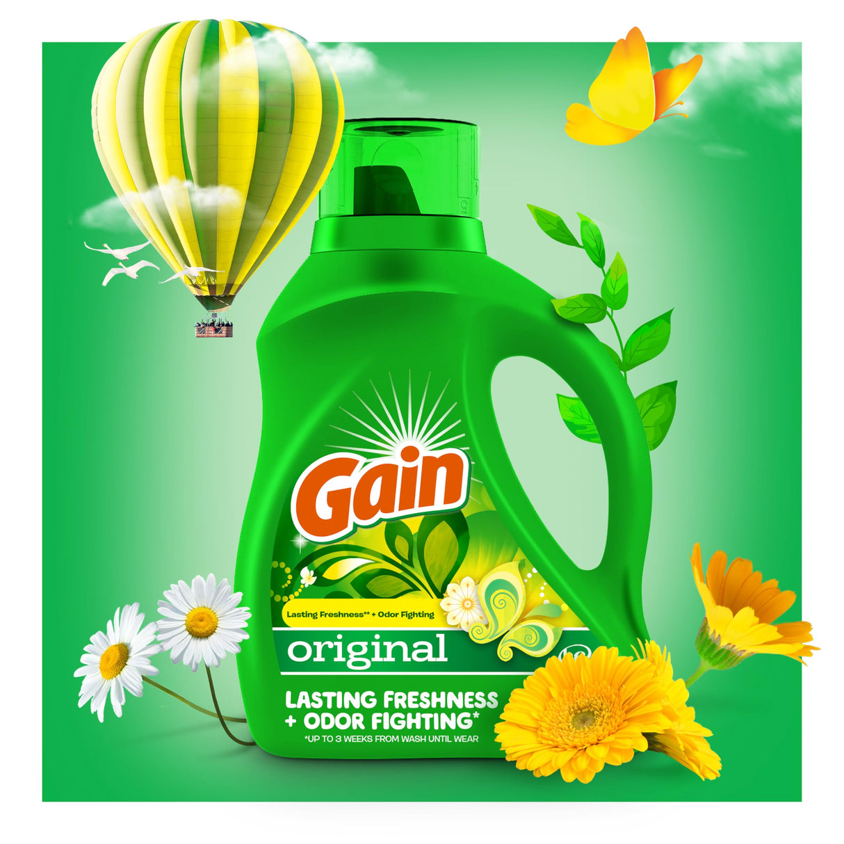 Gain Liquid Laundry Detergent, Original scent, 134 Loads