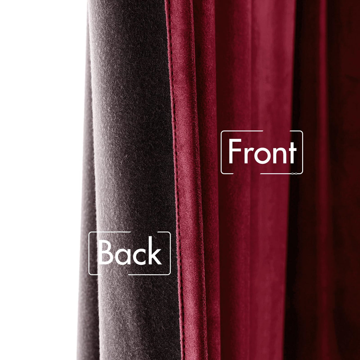 MIULEE Velvet Curtains 84 inches 2 Panels - Luxury Blackout Curtains for Bedroom Living Room Thermal Insulated Super Soft Christmas Window Drapes Rod Pocket & Back Tab, Burgundy Red, W52 x L84 inches