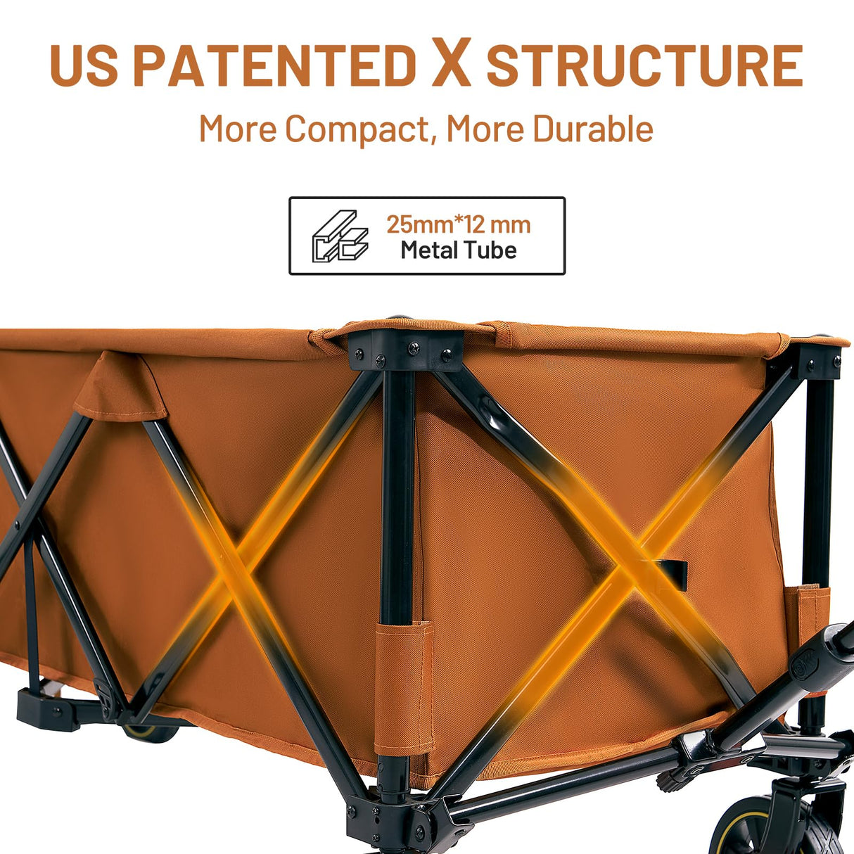 Timber Ridge 51.2'' Extended Collapsible Wagon Cart with Brakes