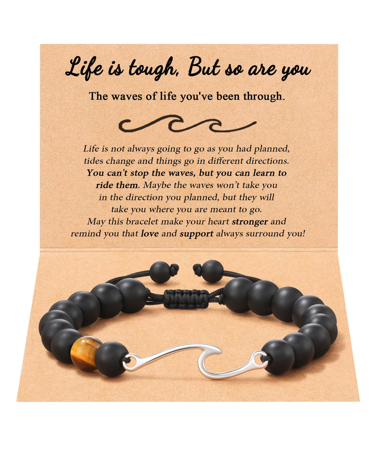 Tarsus Inspirational Bracelets for Men Gifts - Encouragement Gifts for Sobriety, Thinking of You, Feel Better, Motivational, Get Well, Greif, Anxiety Relief Items