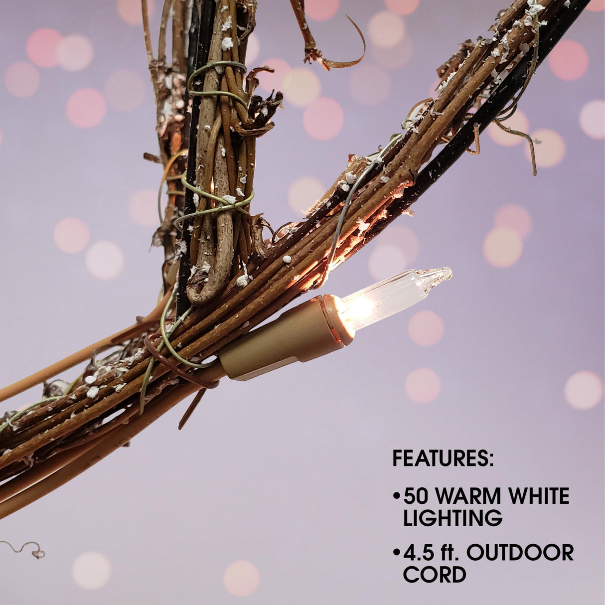 Alpine Corporation | 35" Outdoor Rattan Reindeer Decoration with 60 White LED Lights – Lighted Christmas Lawn & Yard Décor, Weather-Resistant Holiday Display