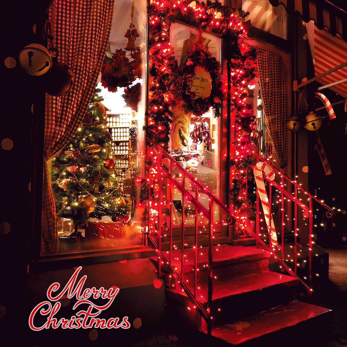 JMEXSUSS 8 Pack 50 LED Christmas Fairy Lights Battery Operated String Lights, 16ft Red Twinkle Fairy Lights Indoor Outdoor Waterproof for Mason Jars Bedroom Party Wedding Christmas Decorations