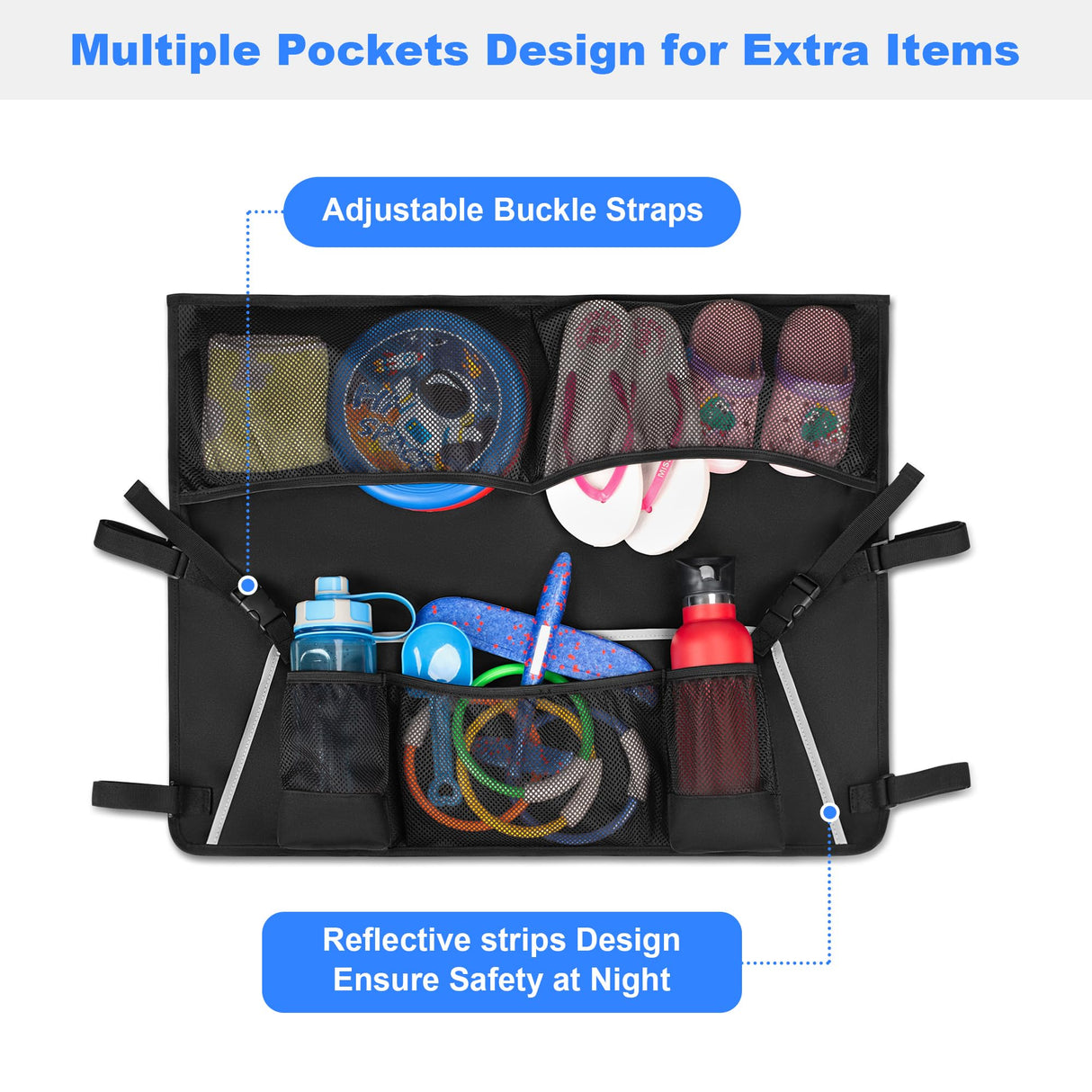 Collapsible Wagon Side Pocket, Folding Wagon Cart Storage Bag