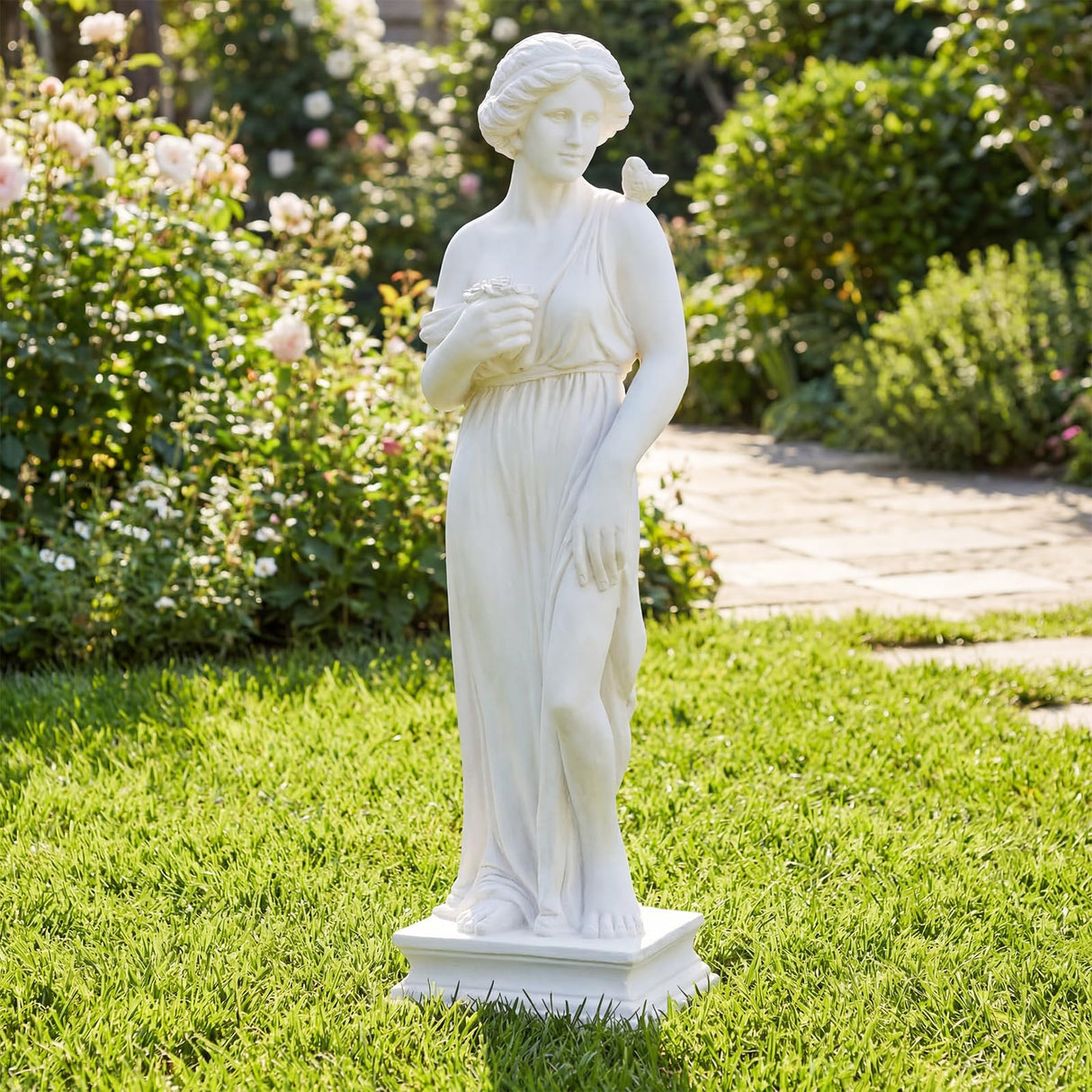 Giantex 31.5" Greek Goddess Statue, Roman Style Outdoor Garden Statue