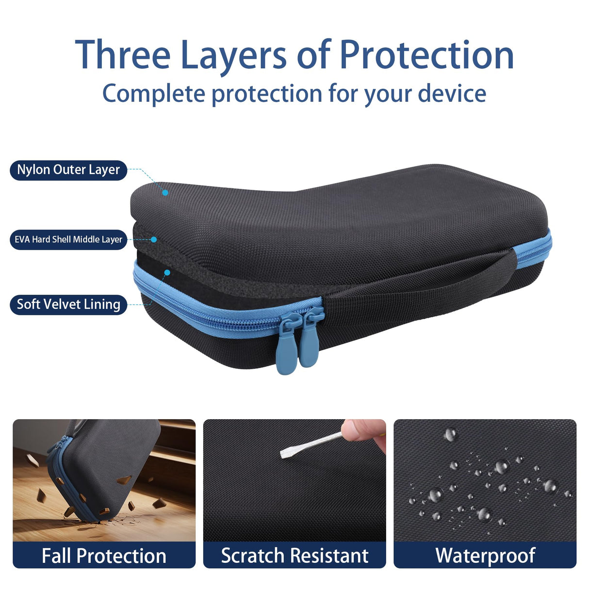 co2CREA Hard Case for Zoom LiveTrak L-6 / L6 Digital Mixer, Portable Travel Storage Bag with Zippered Mesh Pocket, Shockproof EVA Shell and Soft Lining, Fits Cables and Accessories (Case Only)