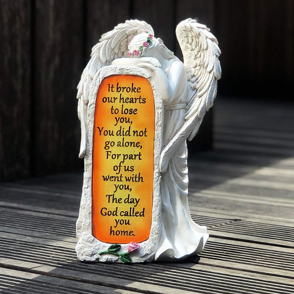 Angel Garden Statues Outdoor Decor, Solar Angel Figurines Lights for Garden Decoration Yard Art Memorial Gifts for Loss of Loved One