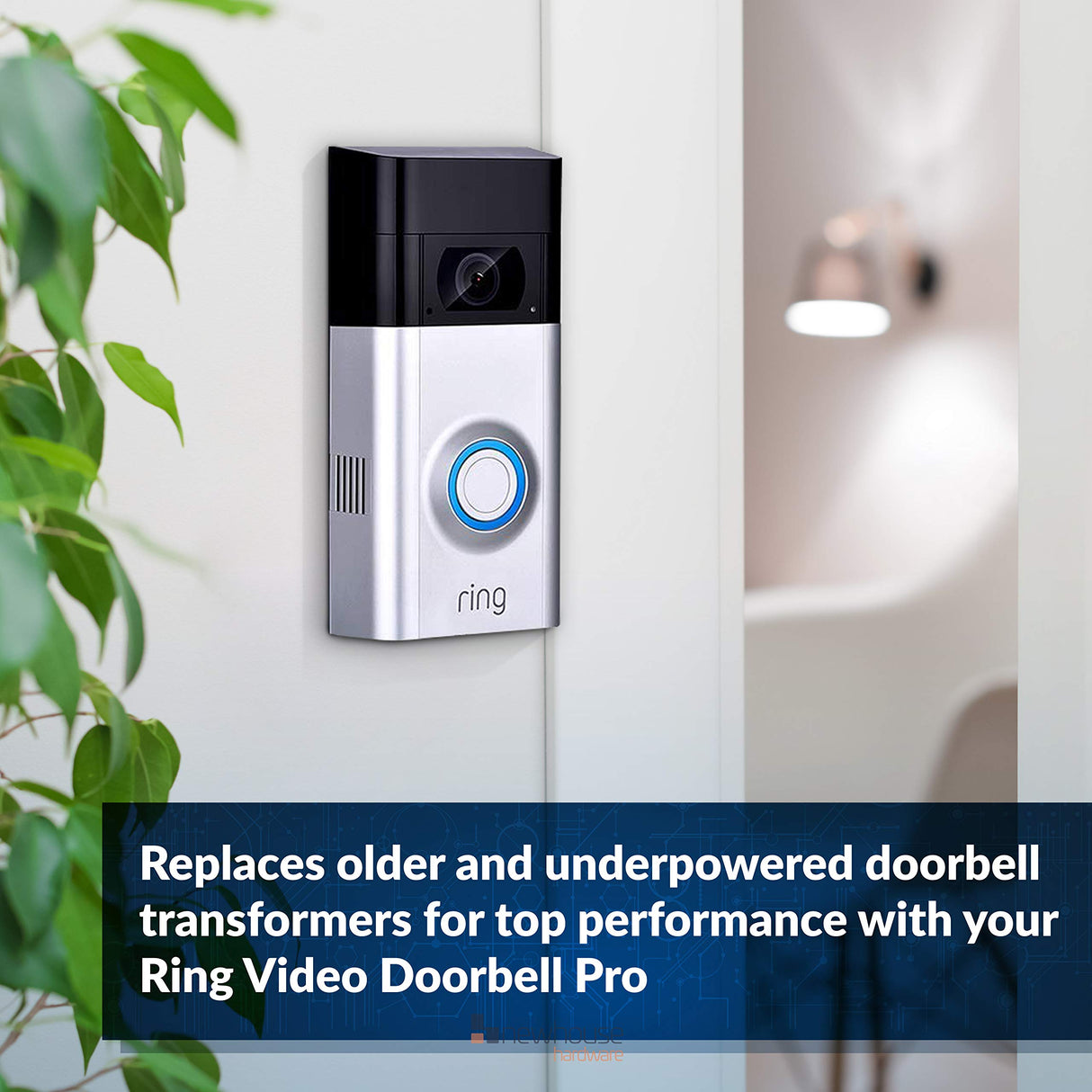 Newhouse Hardware 16V 30VA Door Bell Transformer Compatible with Ring Video Doorbell Pro 30TR, for Wired Chimes