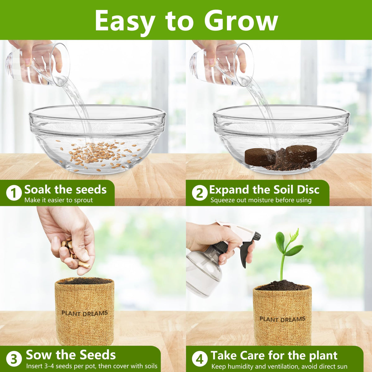 Bonsai Tree Kit, Bonsai Starter Kit with Seeds & Tools, Tree Live Plants Indoor, Gardening Gifts for Women Men Mom Father Plant Lover, Birthday Gifts for Women, Father Day Gifts