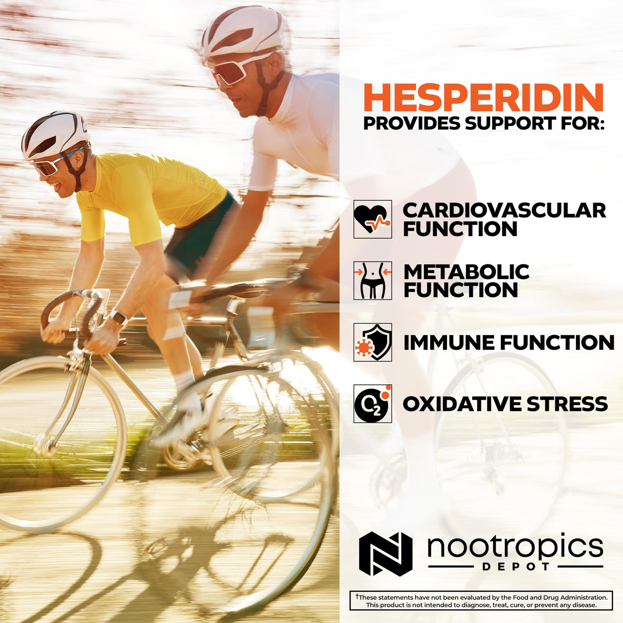 Nootropics Depot Hesperidin Capsules | 500mg | 180 Count | 90% Extract | Citrus aurantium | Supports Metabolic Function + Cardiovascular Health