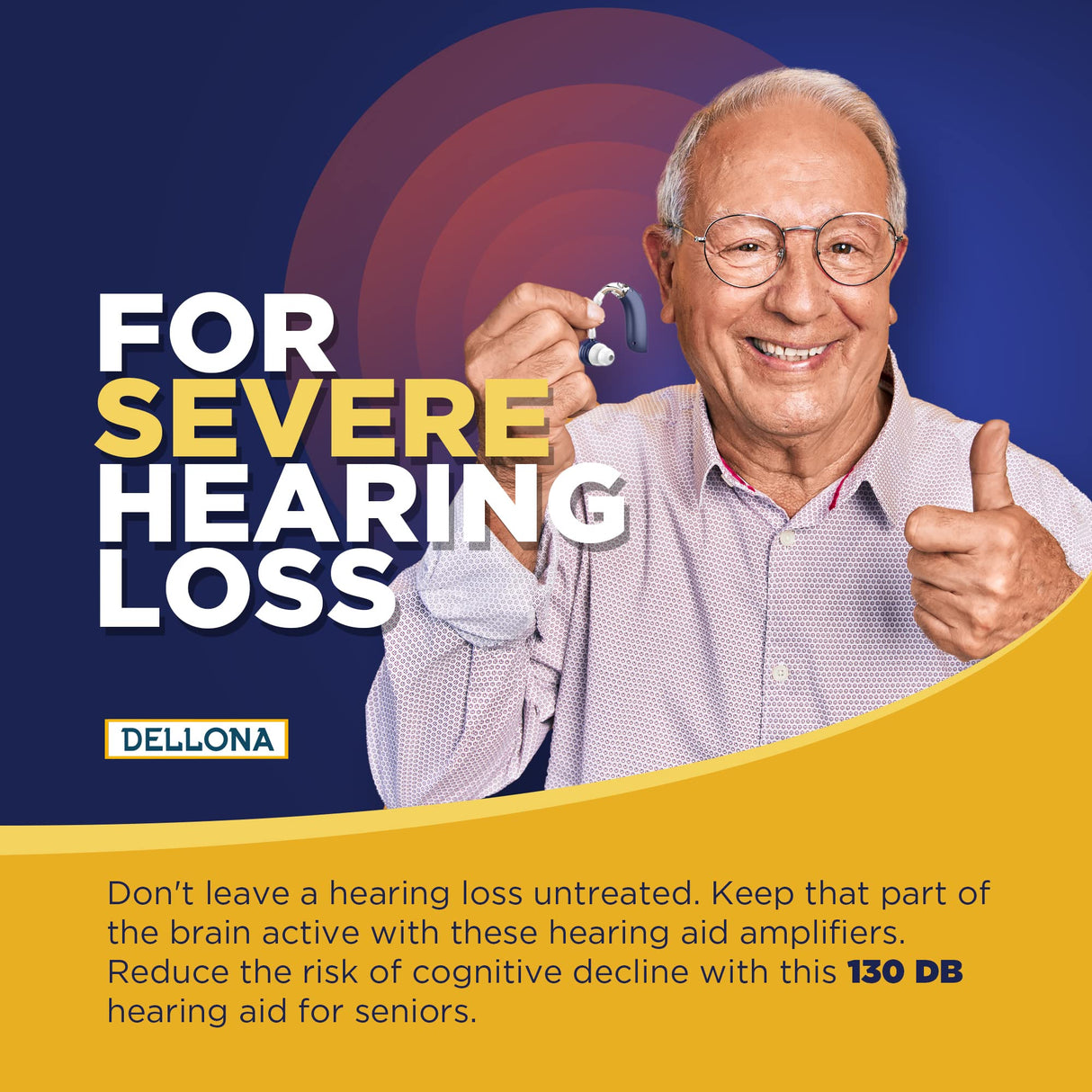 Hearing Aids for Seniors Severe Hearing Loss, Rechargeable with Noise Cancelling (Pair), 4 Modes - Comfort Design Ear Hearing Aid, PSAP
