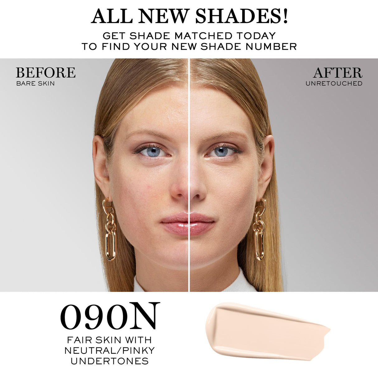 Lancôme Teint Idole Ultra Wear Buildable Full Coverage Foundation - Longwear & Waterproof - Natural Matte Finish - 090N (Fair Skin with Neutral/Pinky Undertones), 1 Fl Oz