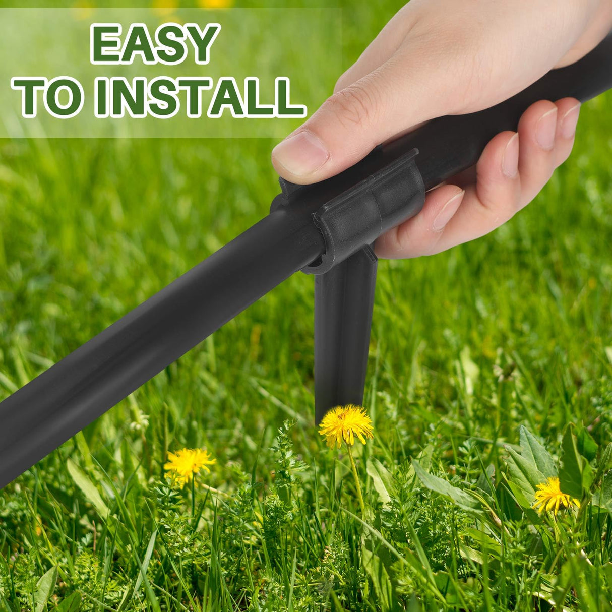 Quzzil 50 Pcs Irrigation Drip Support Stakes 1/2 Inch Tubing Hose Holder, Pipe Universal Drip Lines Tubing Hose for Gardening Patio Lawn Irrigation Growing