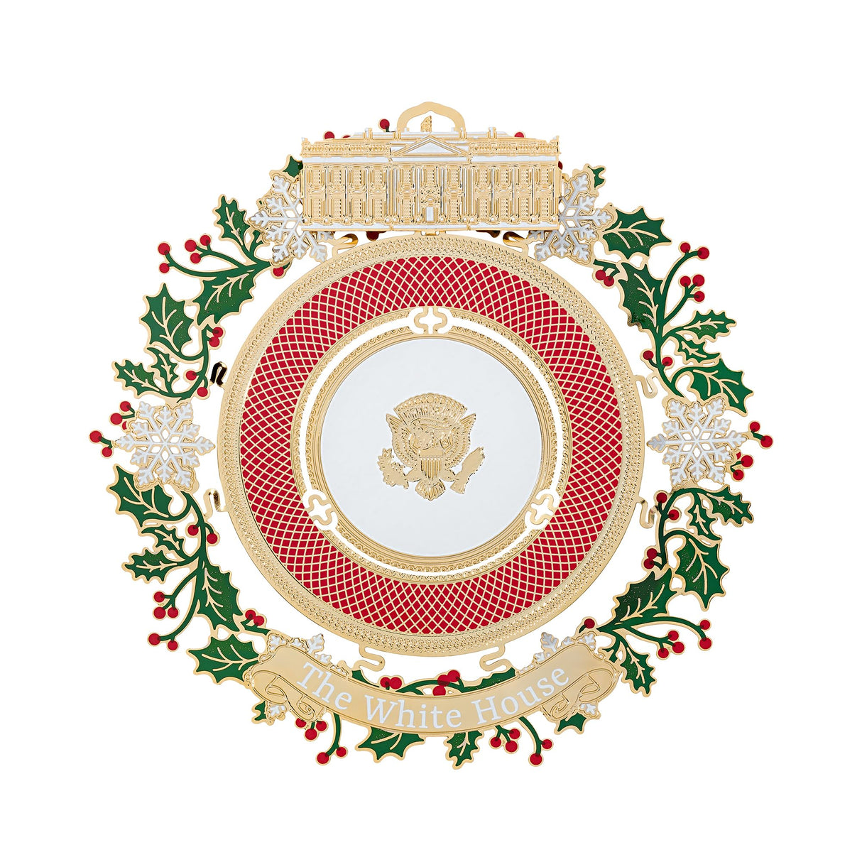 Official 2025 White House Christmas Ornament – Honors 150 Years of White House State Dinners, 24k Gold-Finished Brass, Includes Ribbon & Booklet, Collectible Gift in Keepsake Box, Made in USA
