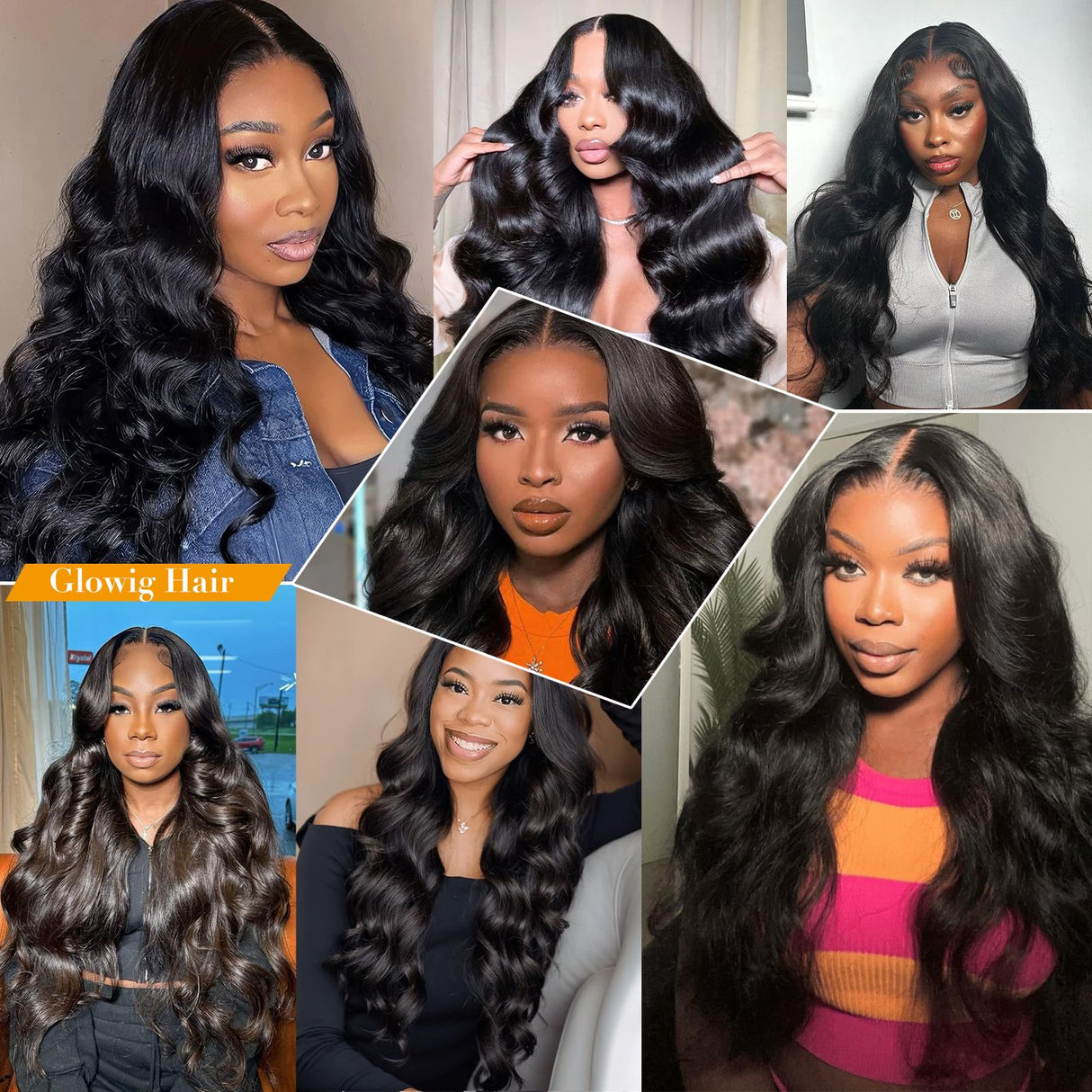 Glowig U Part Human Hair Wig Body Wave for Women Brazilian Remy Upart Human Hair Wig Beginner Friendly No Sew in NO Glue 180% Density Natural Color 20Inch