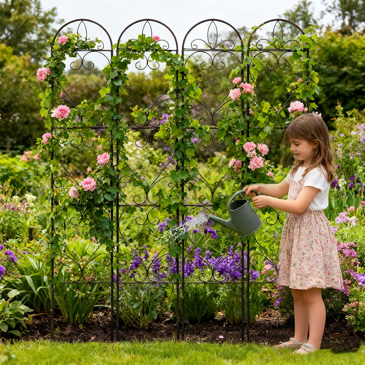 XYCCRX 4 Pack Garden Trellis, Metal Trellis for Outdoor Climbing Plants