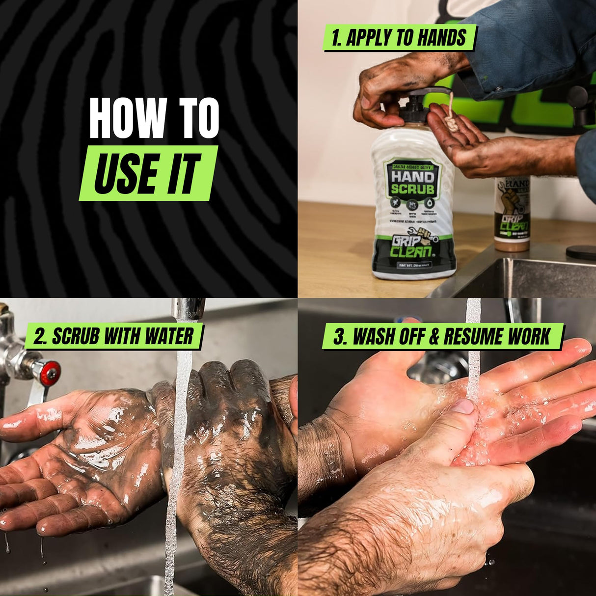 Grip Clean Ultra Heavy Duty Hand Cleaner for Mechanics β Walnut Shell & Clay-Infused Technology Removes Grease, Oil & Paint β Pro-Grade Industrial Hand Soap with Cherry Scent - 32 Fl Oz
