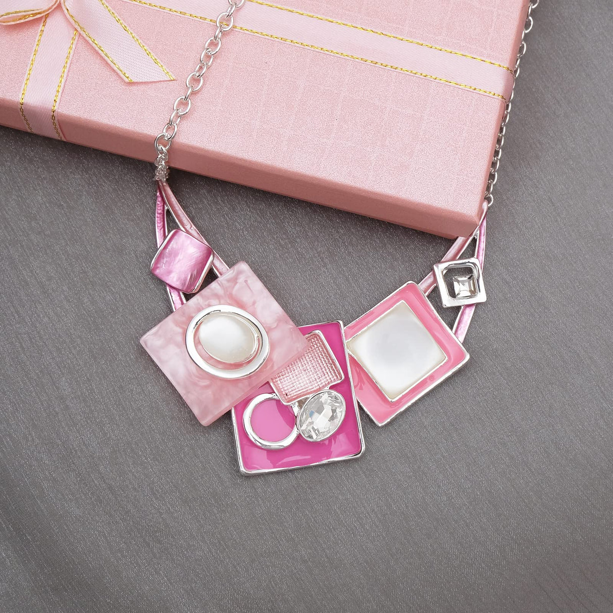 CSY Fashion Bohemian Statement Necklace Earrings Jewelry Set Women's Gifts