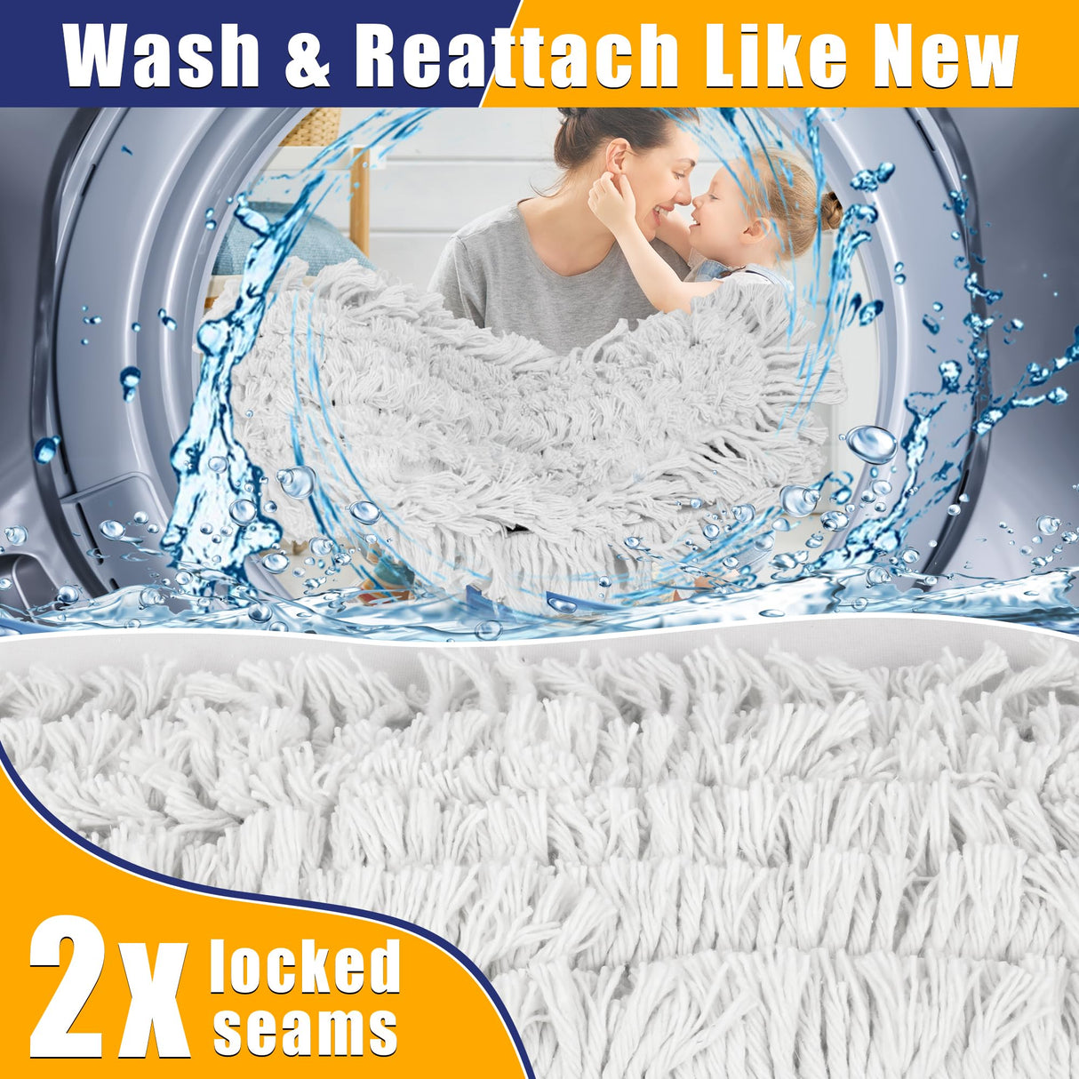 Enspoway 41" Large Commercial Dust Mop Push Broom for Janitor Dry Sweeping