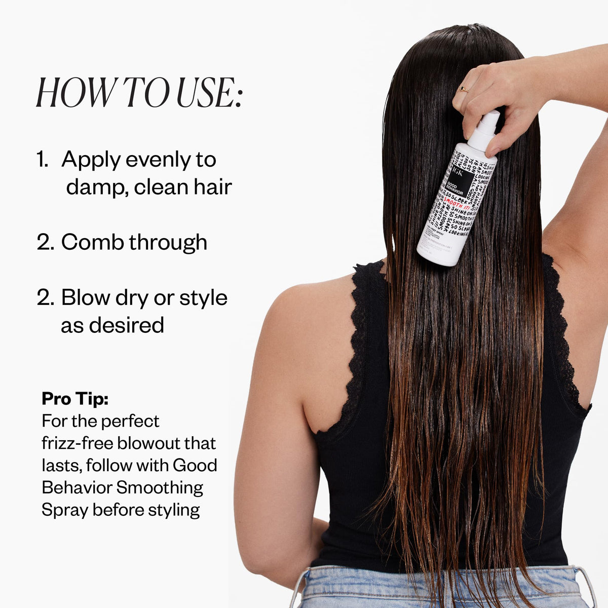 IGK Good Behavior 4-in-1 Prep Spray, Heat Protectant, Leave-In Detangler