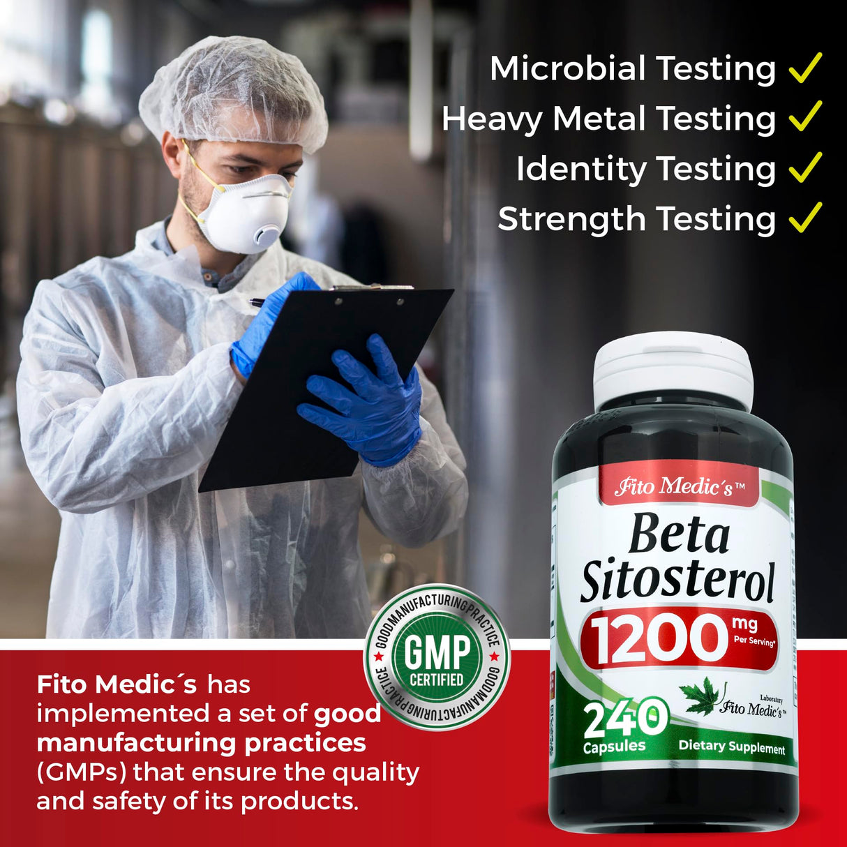 Lab | beta sitosterol| Plant sterols|240 Capsules |1200 mg | beta sitosterol Supplement | Ultra high Absorption.