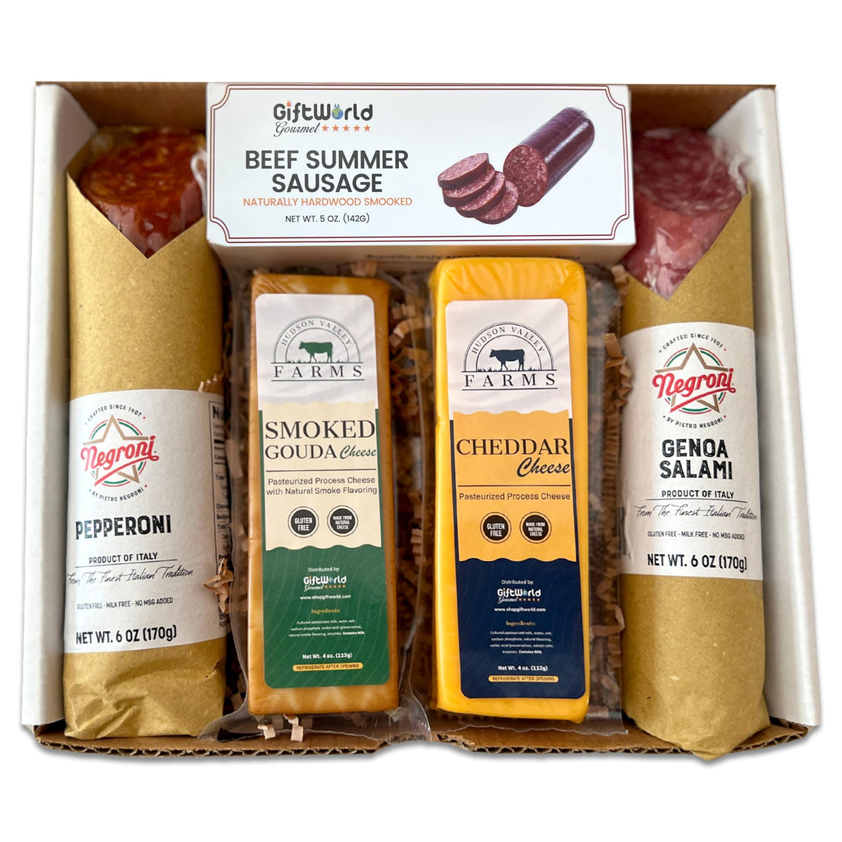Charcuterie Food Items, Meat and Cheese Gift Basket Bundle – Salami, Summer Sausage - Charcuterie Board Food Gifts for Men - Father's Day, Mother's Day, Easter, House Warming, Care Package, Thanksgiving and Christmas Gifts