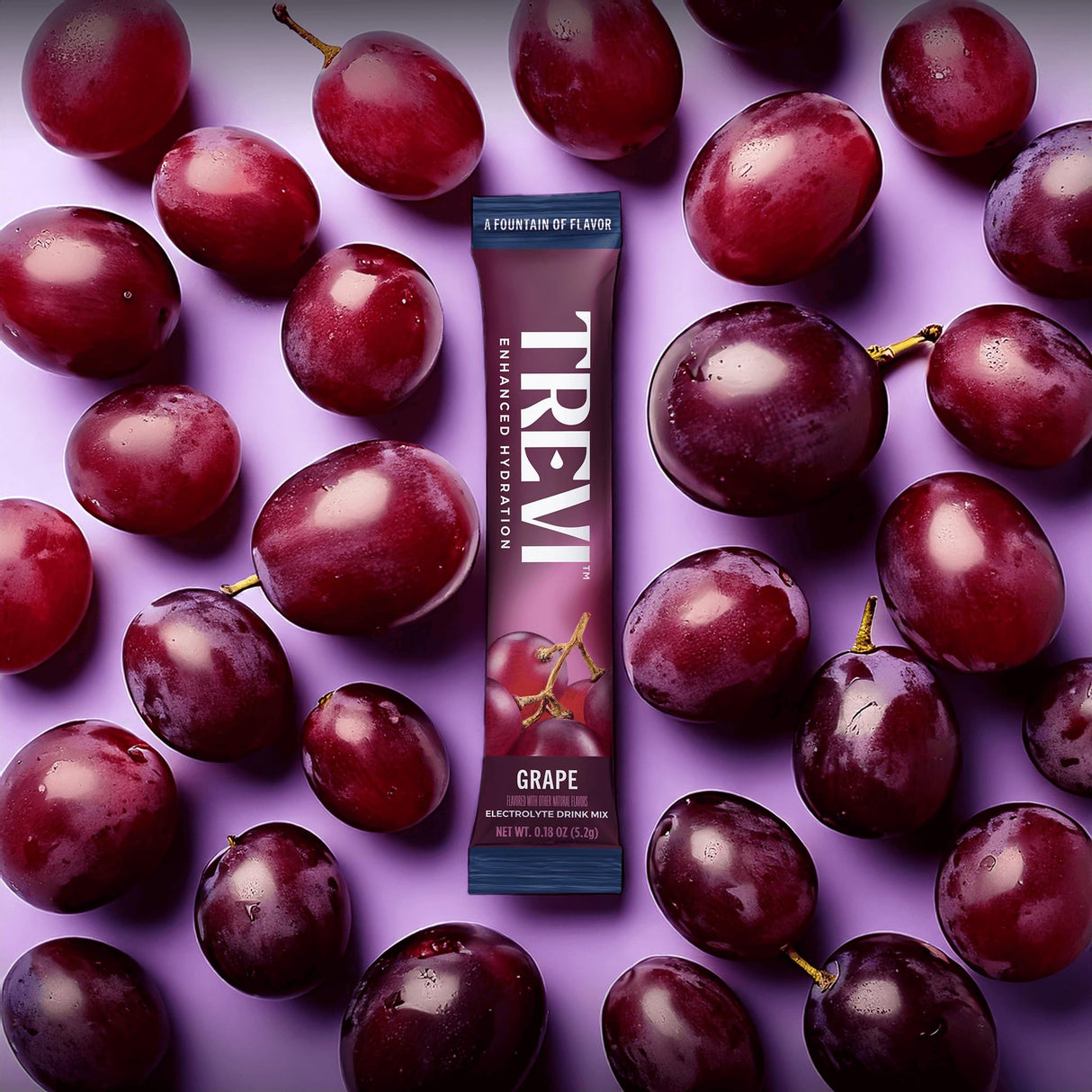 TREVI™ Sugar Free Electrolytes - Drink Mix Hydration Powder Packets - 28 Count - Grape