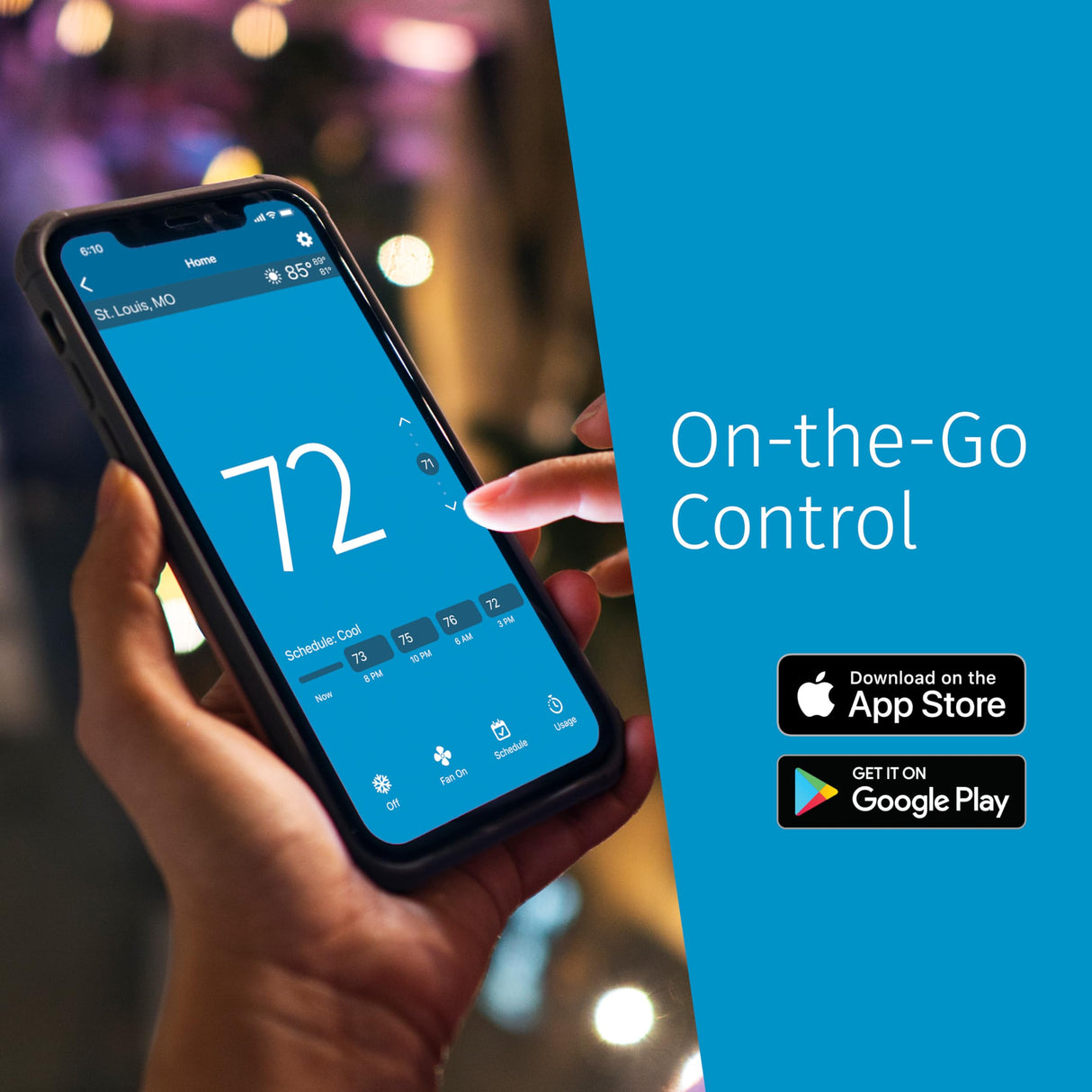 Sensi Lite Smart Thermostat, WiFi, Alexa, DIY, Energy Star Certified, ST25