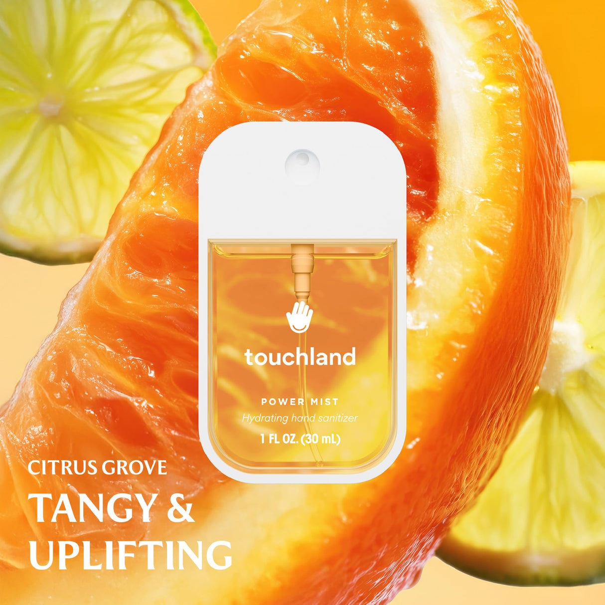 Touchland Power Mist Hydrating Hand Sanitizer Spray, JUICY 5 Set (Citrus, Berry, Watermelon, Peach, Mango), 1 FL. OZ. Travel Size (Set of 5)