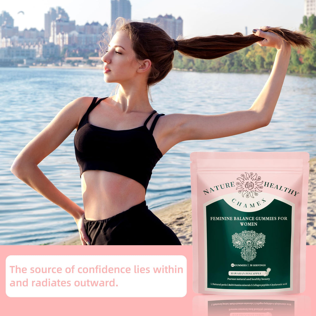 Weigloce Premium Feminine Balance Gummies for Women - Hawaiian Pineapple Gummies for Women ph, Support Probiotic - Immune Health - Gluten-Free with Vegetarian Friendly - Vitamin C - 60 Count