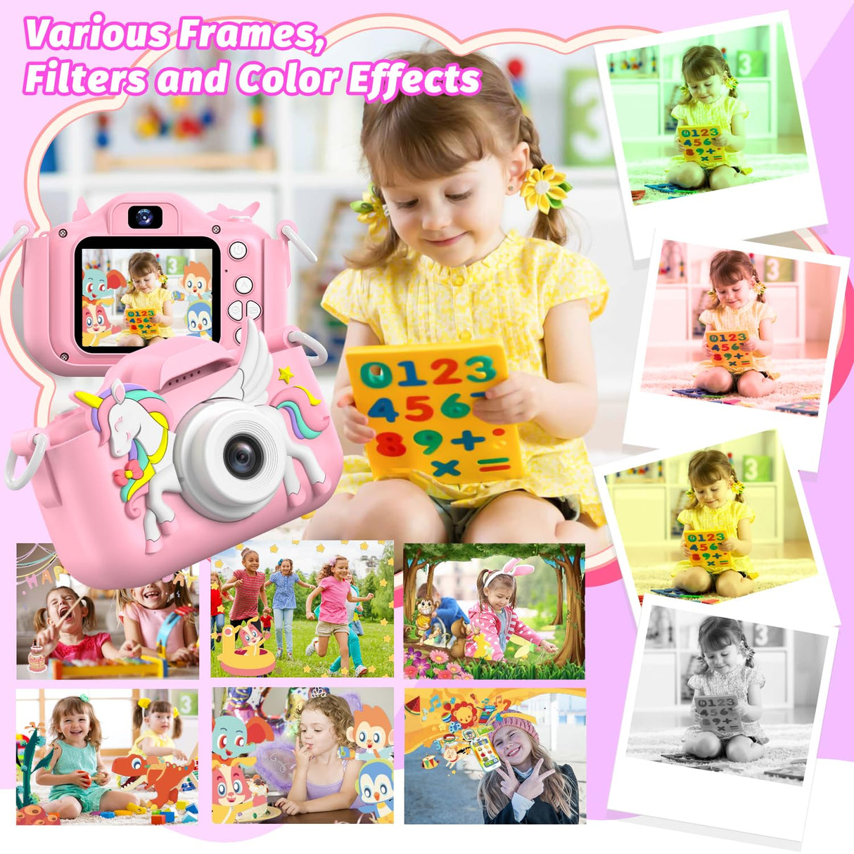 Masterbee Children's Camera Toys for Girls & Boys, 3-12 Years - 1080P HD Video Kids Digital Camera - Perfect for Christmas & Birthday Gifts