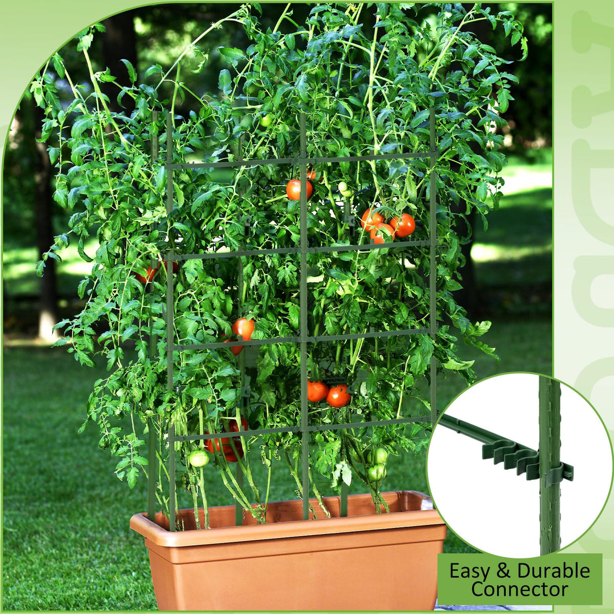 Threehoney 50 Pcs Adjustable Plant Stake Arms for Tomato Cage 11 Inch Expandable Trellis Connectors 11mm Diameter Garden Plant Stake Arms for Tomato Cage Vegetable Climbing Attach