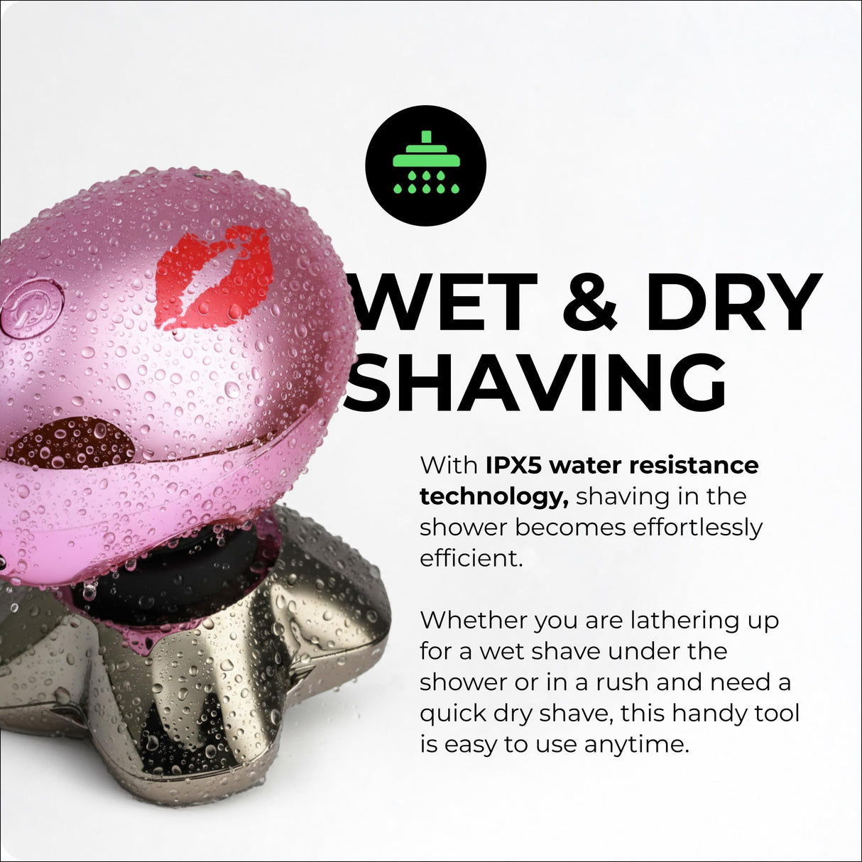 Skull Shaver Butterfly Kiss PRO - Women's Electric Shaver for Bikini Line, Legs & Body - Wet & Dry Use - Ergonomic, Hypoallergenic Blades - 60 Minutes Cordless Use - Purple