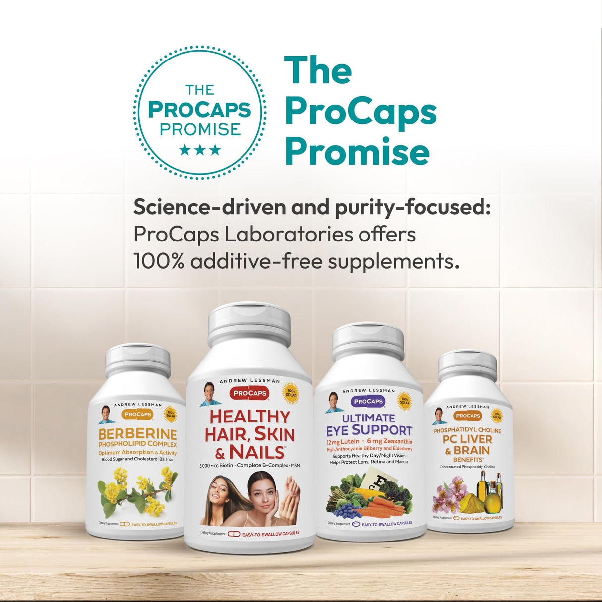 ANDREW LESSMAN CholestaCare Capsules - Unique Natural Phytosterol Blend. No Additives. Easy to Swallow Capsules