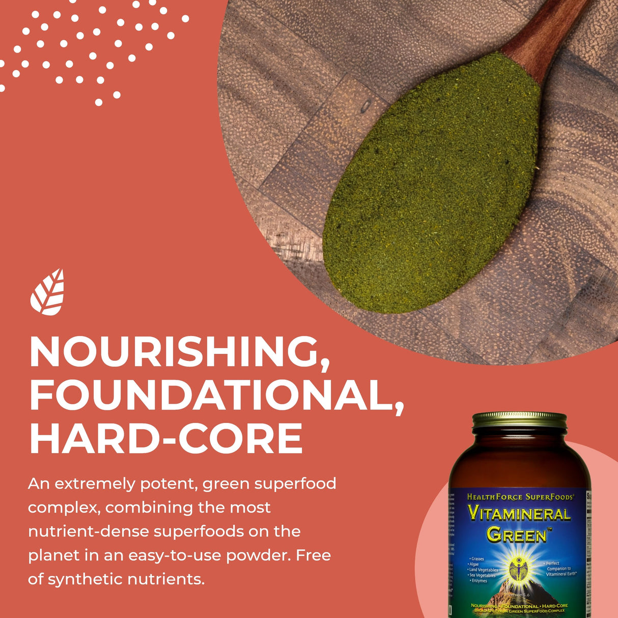 HEALTHFORCE SUPERFOODS Vitamineral Green - Mineral Supplement for Immune & Thyroid Support - Green Powder Supplement with Ingredients from The Land - Gluten-Free & Vegan - 500 Grams