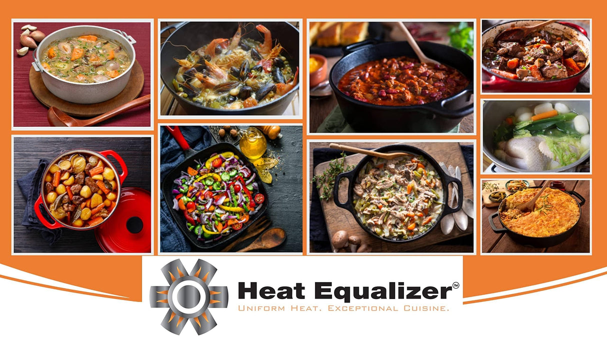Heat Equalizer-9.25 inch Black Ceramic Finish Heat Diffuser – Aluminum & Copper Alloy for Gas & Electric Stoves-Hot Plate & Burner Cover-Simmer plate