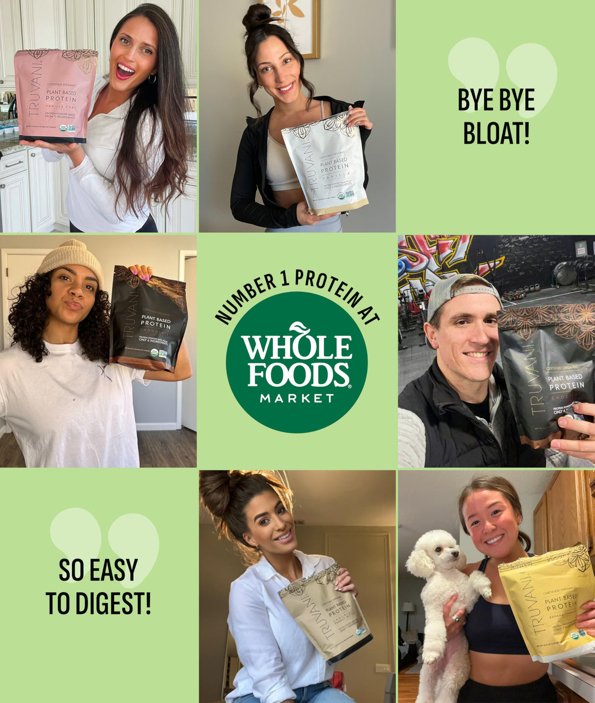 Truvani Vegan Pea Protein Powder | Matcha | 20g Organic Plant Based Protein | 20 Servings | Keto | Gluten & Dairy Free | Low Carb | No Added Sugar