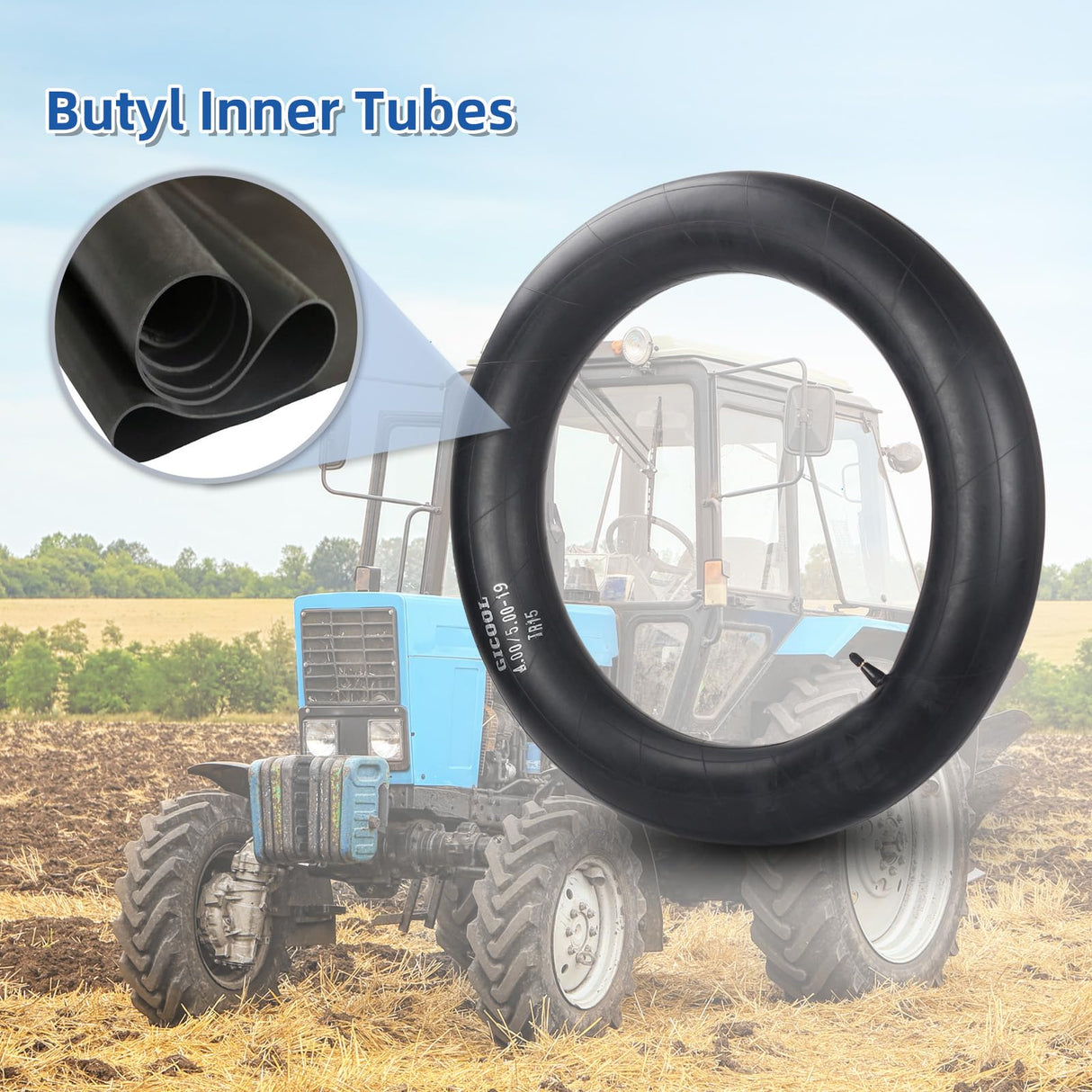 GICOOL 4.00-19 5.00-19 Butyl Inner Tubes, TR15 Valve Stem, 2 Pack