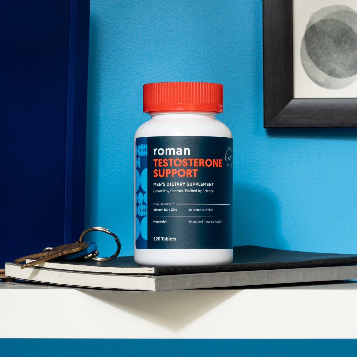 3 Pack ROMAN Testosterone Support | Daily Nutritional Supplement with Ashwagandha & Magnesium | (120 Tablets)