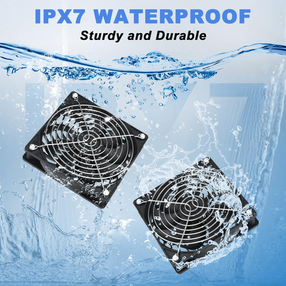 Solar Fan 30W Solar Powered Fan | Panel with 2 IPX7 Weatherproof Fans 5In Fans, Suitable for air Ventilation & Circulation in Outside Chicken Coops, Greenhouses, Sheds, Pet Houses