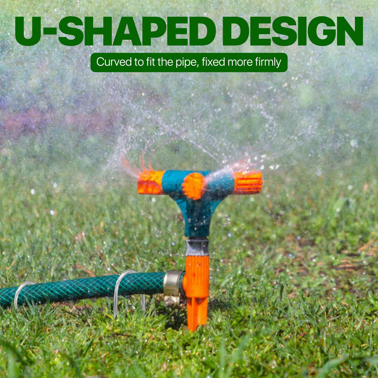 TiTifield 4 Inch U Shape Garden Stakes Irrigation Tubing Stakes 180 Pack