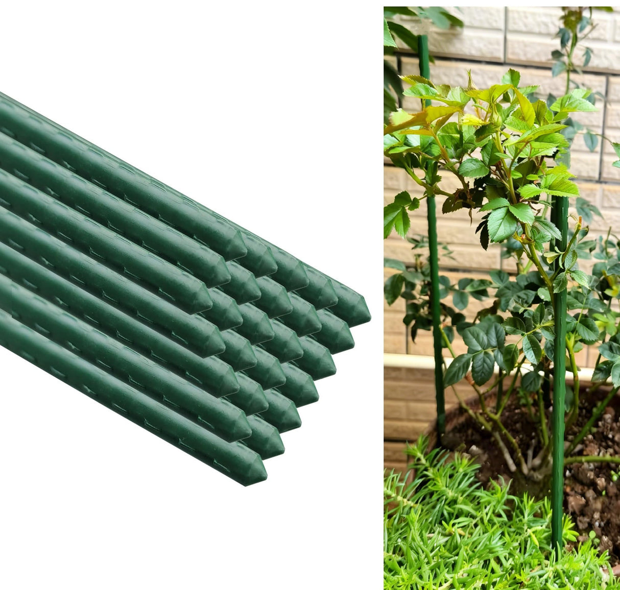 36 Inch Plant Support Garden Stakes, Steel Tomato Plant Stakes, Pack of 25