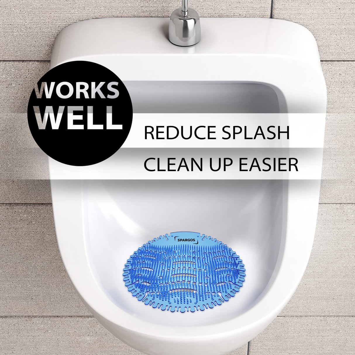 Urinal Screen Deodorizer (36 Pack) - Urinal Cakes Pads - Fresh 3d Wave Anti-Splash - Odor Protection for Toilets in Bathroom Restaurant Office Stadium School with Free Gloves - 36pcs Blue Ocean Breeze