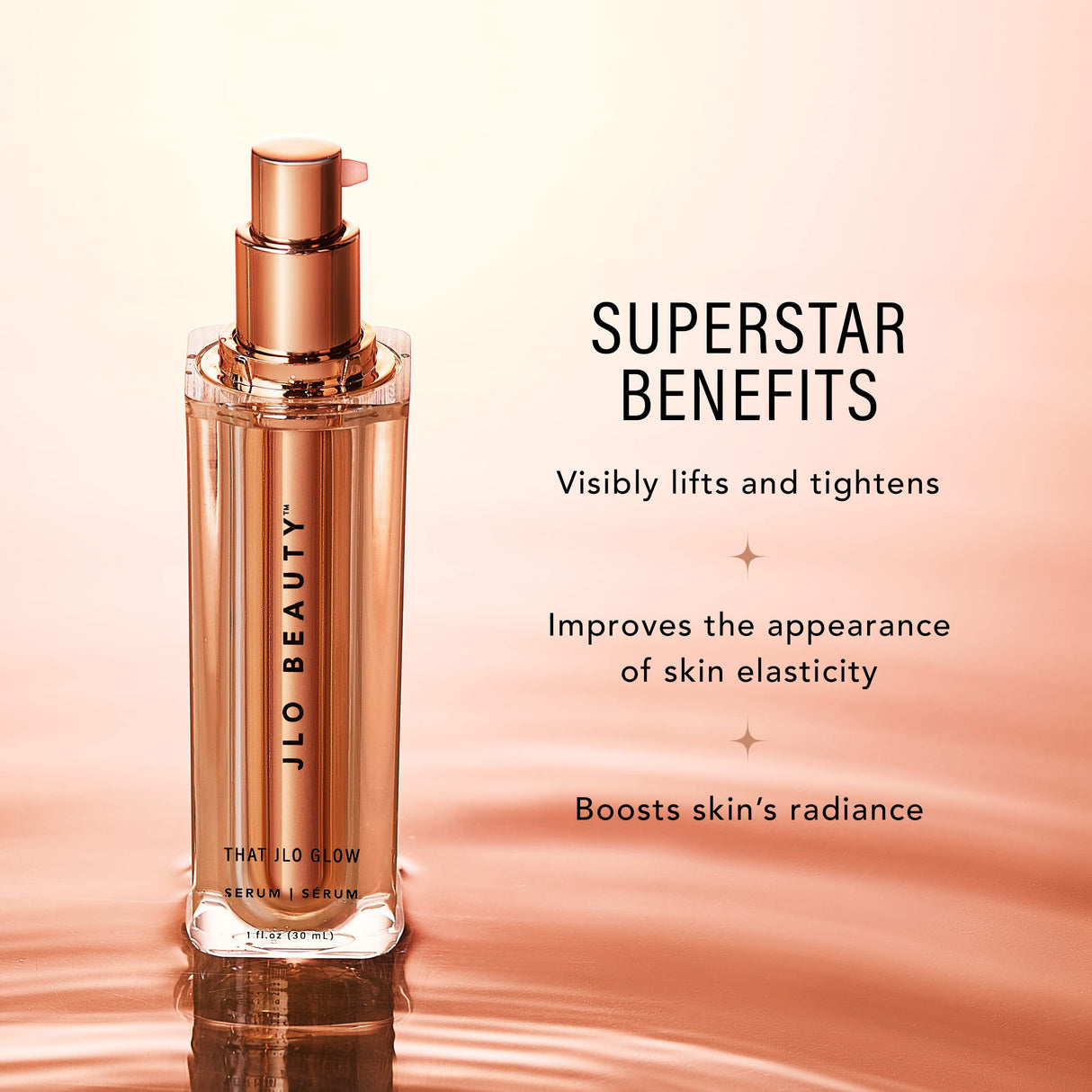 JLO BEAUTY That JLo Glow Serum | Skin Care that Tightens, Brightens and Hydrates, Made with Niacinamide and Squalane | 1 Oz