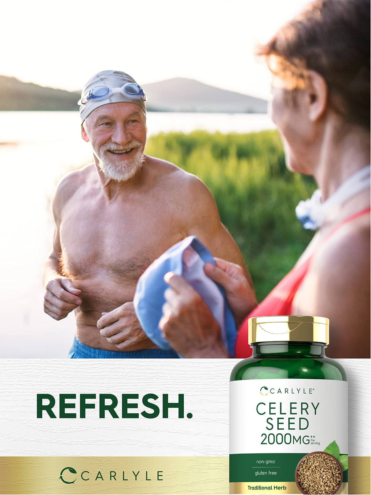 Carlyle Celery Seed Extract Capsules | 2000mg | 240 Count | Traditional Herb Supplement | Non-GMO and Gluten Free Formula