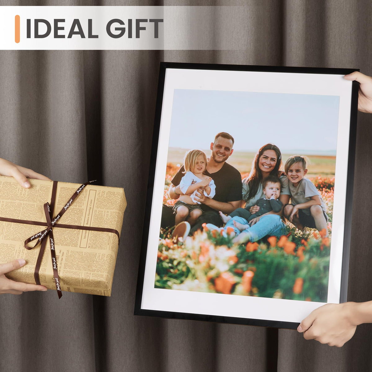 upsimples 18x24 Picture Frame, Wall Decor Poster Frames, Black 1 Pack