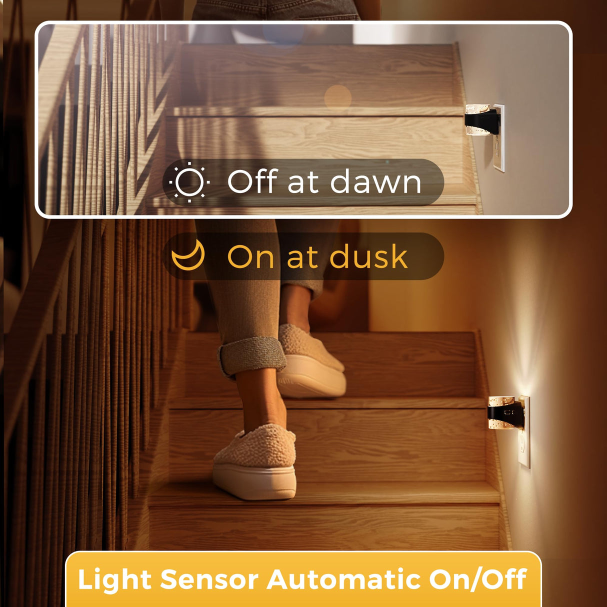 L LOHAS LED Night Light, Bubble Night Lights Plug into Wall, 3000K/4000k/5000K Adjustable Color Temperature Night Light,Dimmable Nightlights with Dusk to Dawn Sensor for Rooms Bathroom Hallway