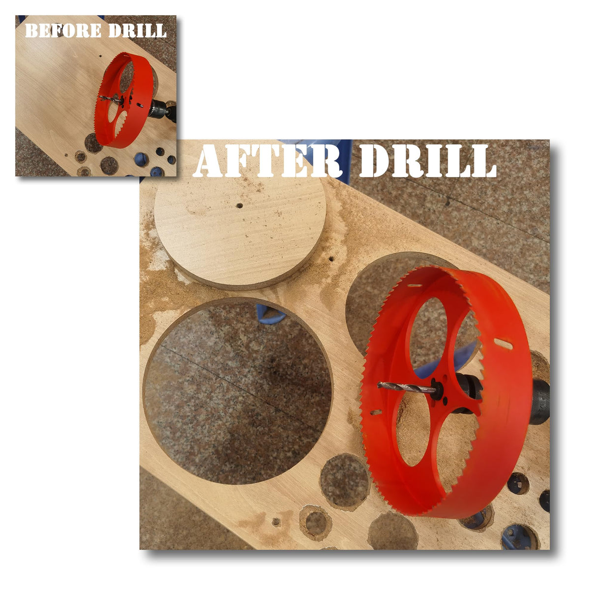 VIKITON 6-1/4 inch Hole Saw with Arbor for Metal Wood Plastic, 159mm Bi-Metal Hole Cutter for Different Project with Smooth and Flat Drilling Edge, Fast Chip Removal