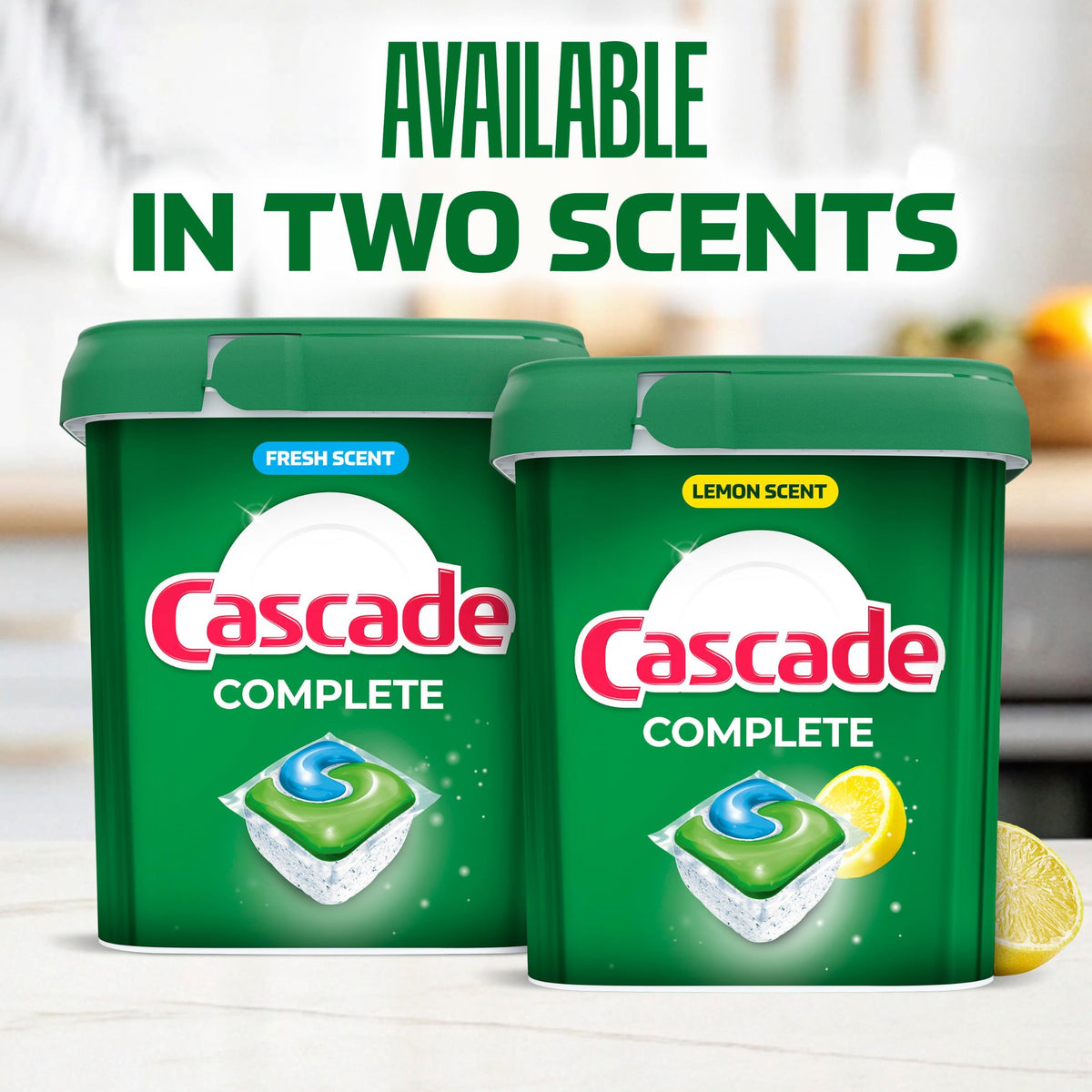 Cascade Complete Dishwasher Pods, Dishwasher Detergent, Lemon Scent ActionPacs, Cleaning Supplies, 78 Count