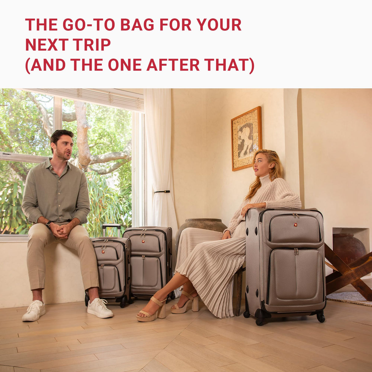 SwissGear Sion Softside Expandable Luggage, Blue, 3-Piece Set (21/25/29)